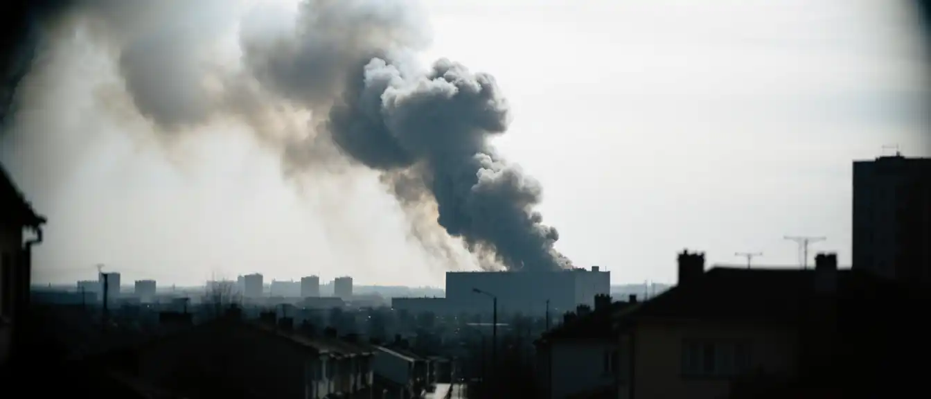 Дым над Святошинским районом: последствия возгорания склада в Киеве