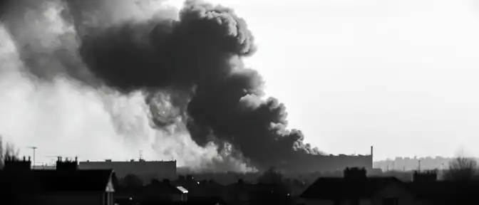 Дым над западной окраиной: в столице Украины горит складское помещение