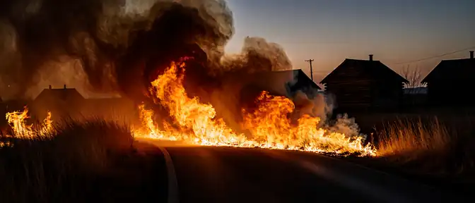 Опасность для жителей поселка Губерля: из-за лесного пожара в Оренбургской области началась эвакуация