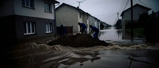 Разлив реки Хара-Баир в Алупке привел к подтоплению жилых домов и дорог