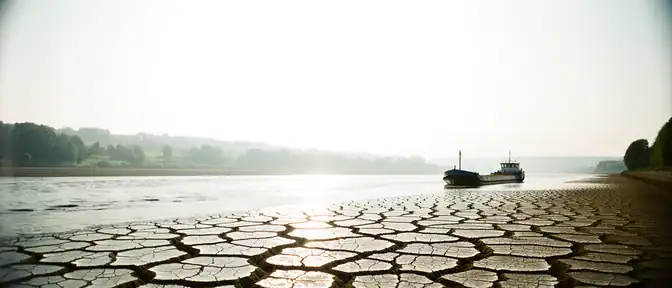 Рекордно низкая отметка реки Рейн в Нидерландах: уровень воды упал до минимума за последние 160 лет