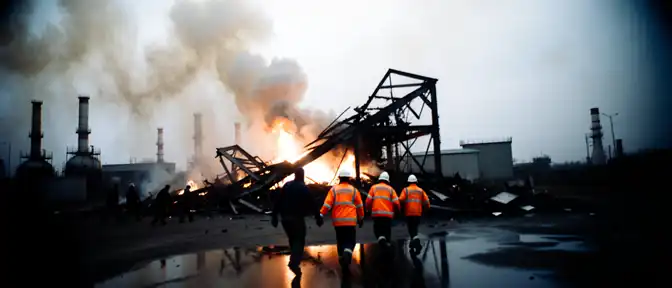 В Краснозаводске из-за крупного возгорания на химическом производстве обрушились конструкции